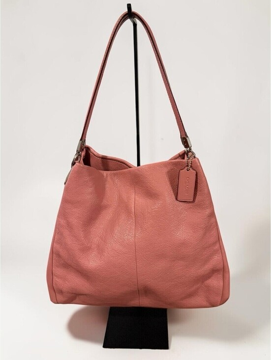 Coach Handbags - COACH Phoebe Pebbled Leather Shoulder Hand Bag Shadow Rose Pink NWT F34495